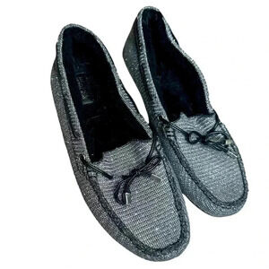 Michael Kors Sutton slides silver glitter moccasins Women’s Size 9.5 loafers